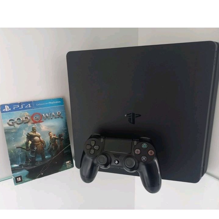 Playstation 4 Ps4 Slim Original + PS Plus Deluxe 300 Jogos Originais