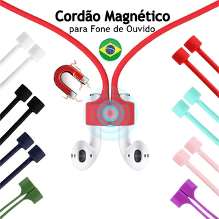 Cordão Magnético Anti-Perda de Silicone para Fone de Ouvido Airpods Premium
