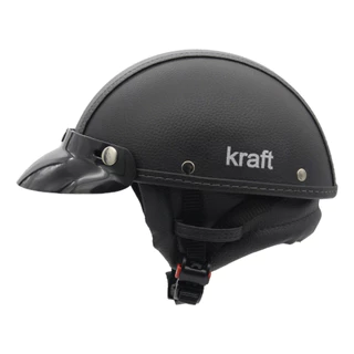 Capacete Coquinho Scooter Moto Elétrica Custom Couro Kraft Premium