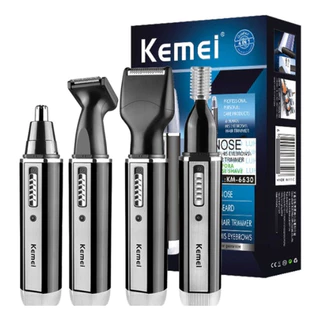 Máquina De Acabamento Kemei Sem fio 4 em 1 Fazer Pezinho pelos do nariz ouvido barba bigode KM -6630