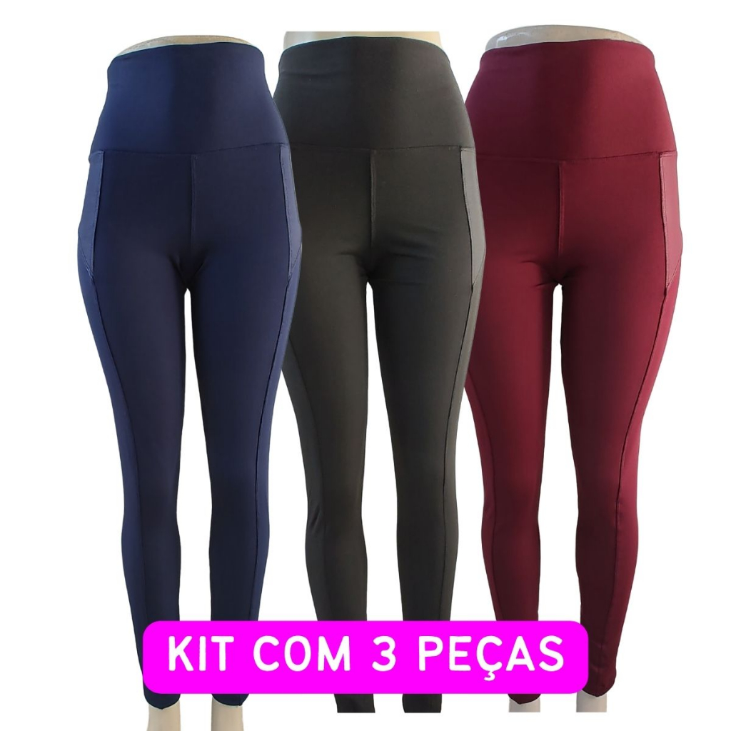 Calça Legging Levanta Bumbum Montaria Suplex de Cintura Alta Feminina  Fitness Academia P ao G4