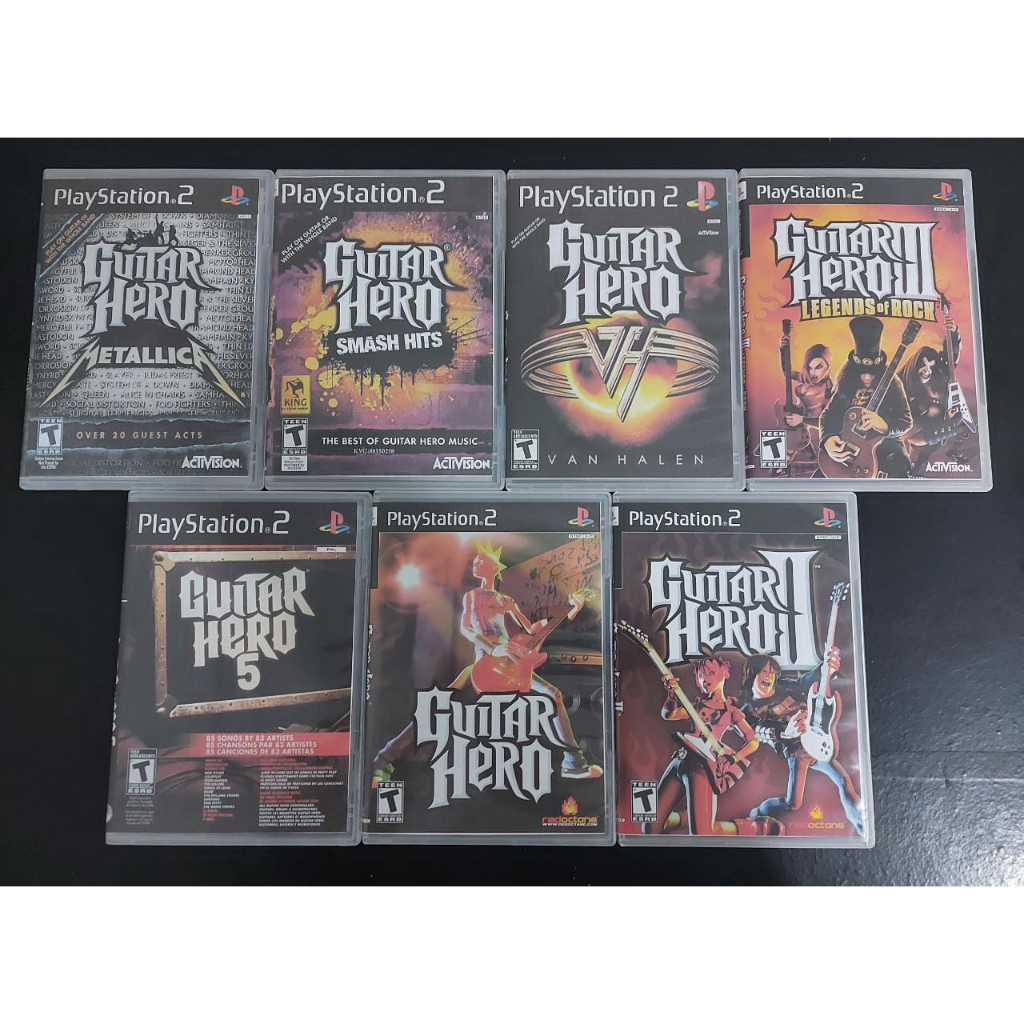 Coleção Guitar Hero ps2 todos os jogos