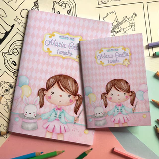 Revistinha de colorir para festa de aniversário e lembrancinhas no tema Circo totalmente com nome e idade. em Oferta na Shopee