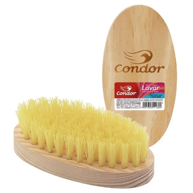 Escova de Lavar Roupa Condor Multiuso Cerdas Duras Madeira | Shopee Brasil