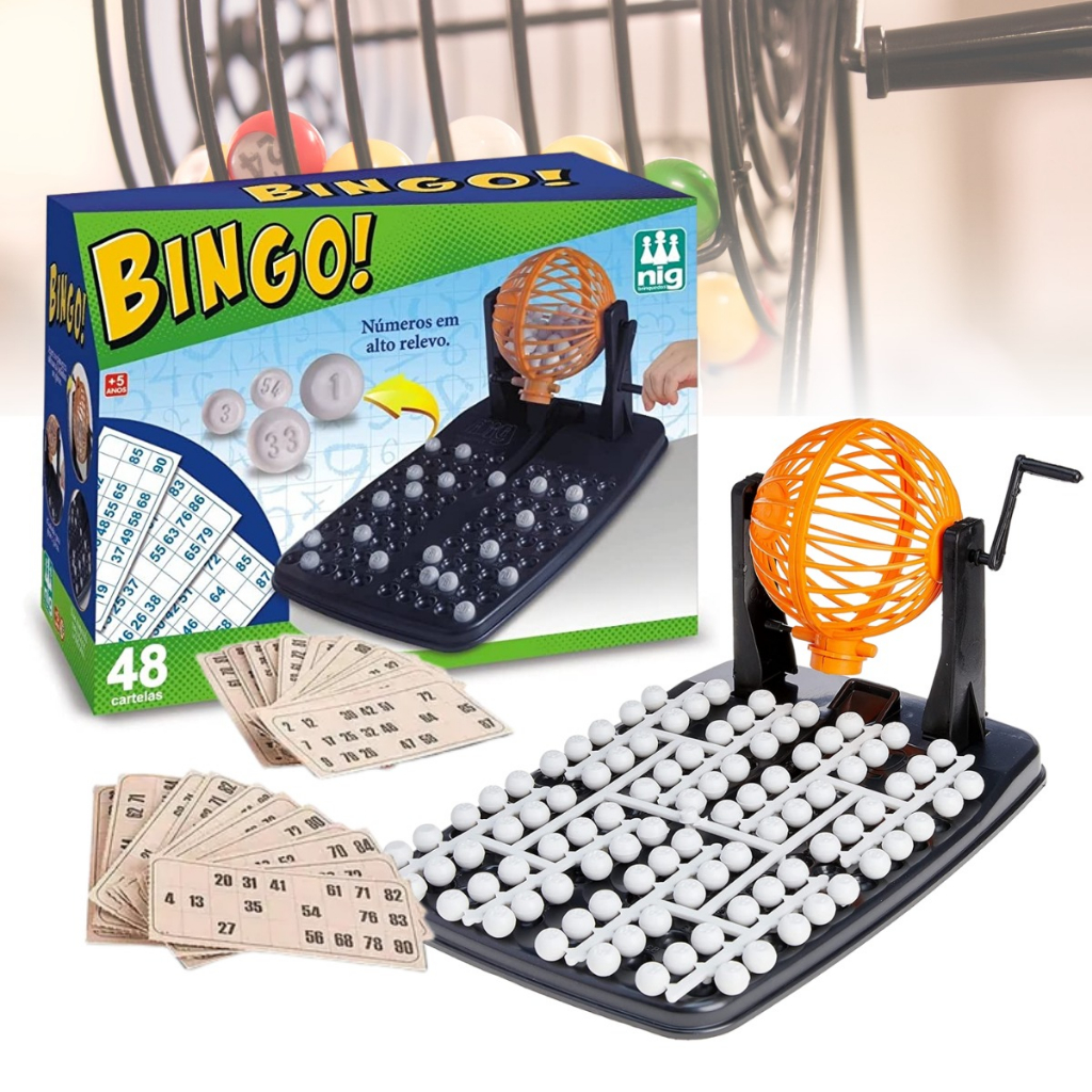 Brinquedo Jogo Do Bingo 48 Cartelas Nig Brinquedos- Pronta Entrega