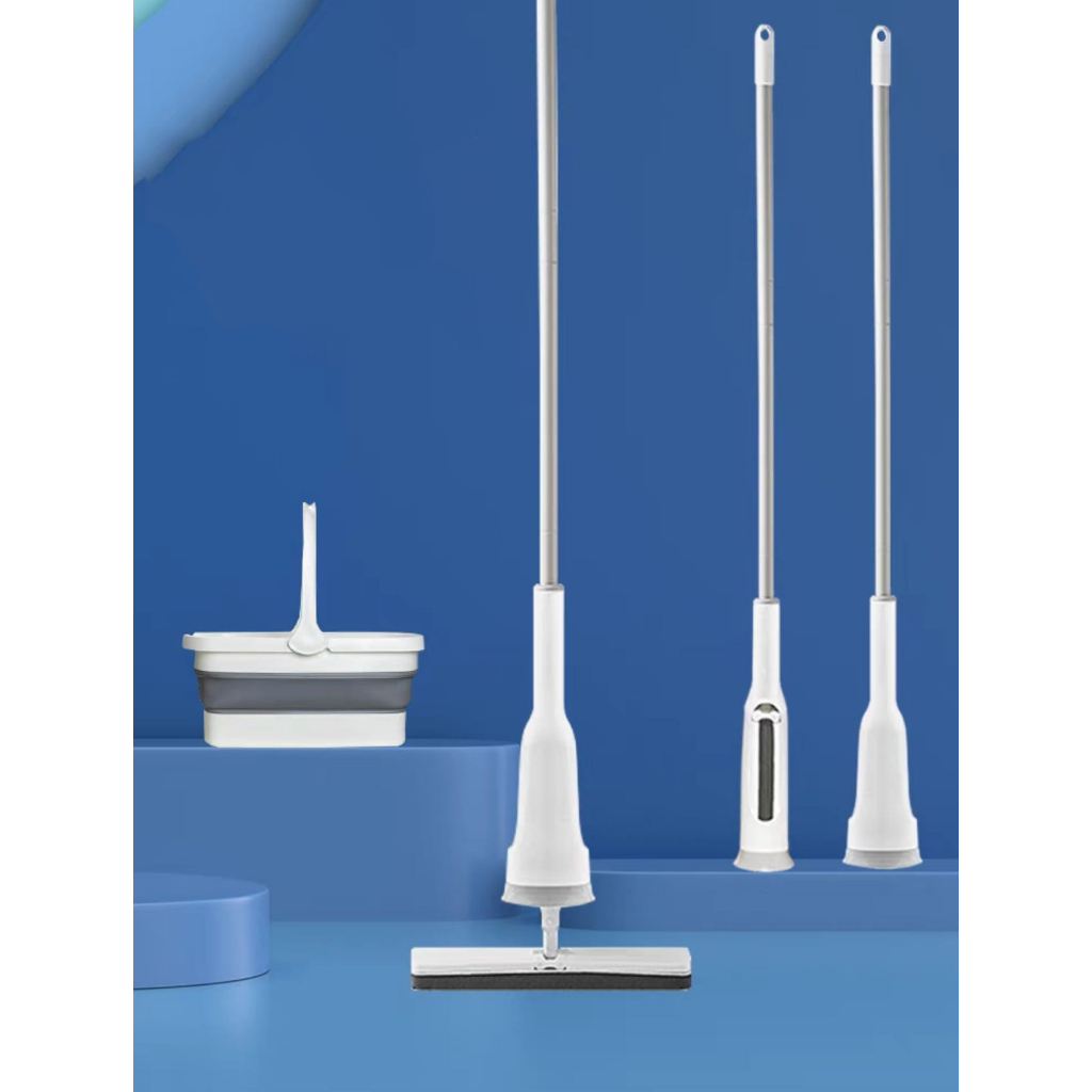 Novo esfregão para lavar as mãos sem esfregão, rede de painel plano de um arrasto, seco e úmido, de uso duplo, água espremida nos quatro lados para esfregar o chão