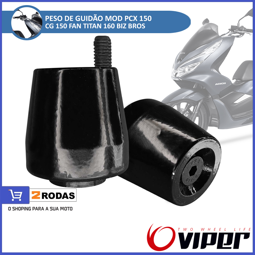 Peso Pezinho De Guidao Pcx 150 2019 2020 Preto Par | Shopee Brasil