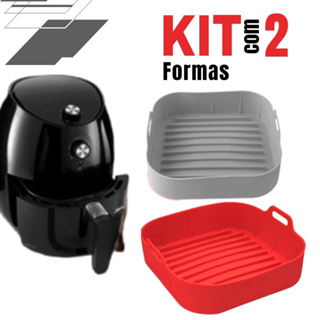 Kit Forma Air Fryer / Fritadeira Elétrica Cesto Antiaderente Silicone
