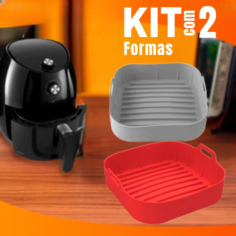 Kit Forma Air Fryer/Fritadeira Elétrica Cesto Antiaderente Silicone