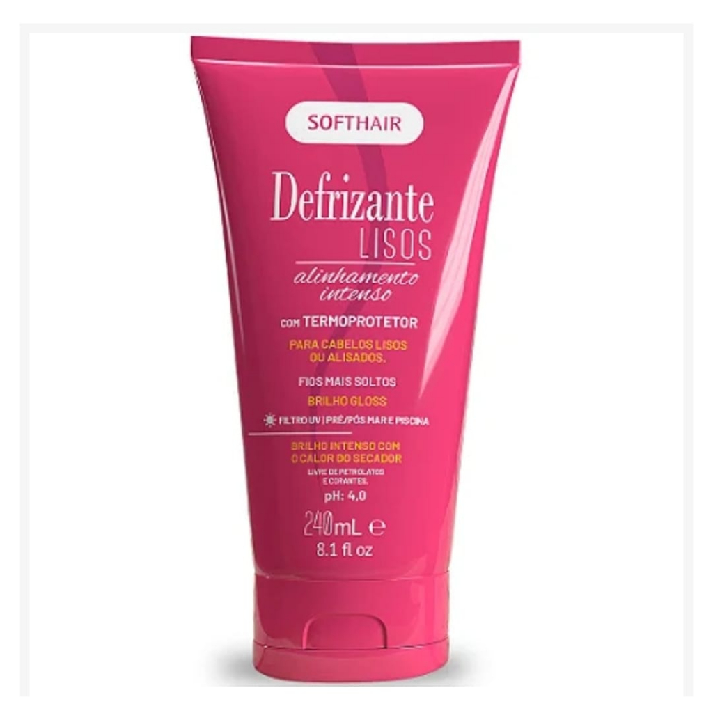 Protetor Térmico Defrizante Soft Hair Lisos Alinhamento Intenso 240ml ...