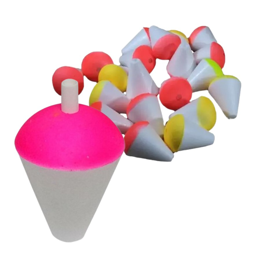 Boia Lambari Flutuante Isopor Para Pesca Nº0 á Nº12 Com 10 Unidades Escolha o Tamanho