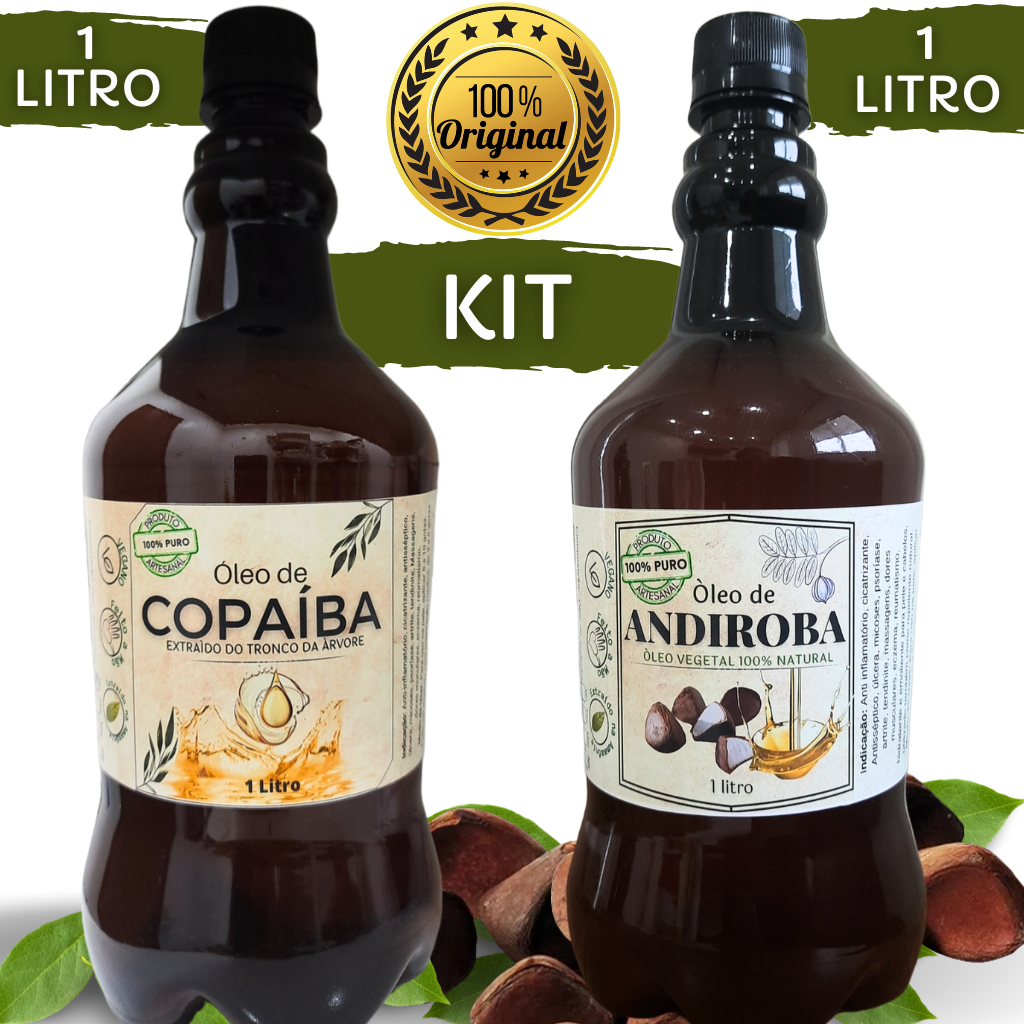 Óleo De Andiroba e Copaiba Da Amazônia 100% Puro / Kit 2 Unid De ( 1 ...
