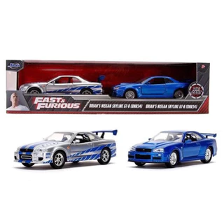 Miniatura Velozes e Furiosos Pack 2 Nissan Skyline GT-R R34 1:32 Jada