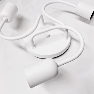 Luminária Industrial Branco de Teto ou Parede Lustre Moderno Aranha Sputnik Assimétrico 3 Braços Closet Consultório Escritório 110V/220V Modelo Simples em alumínio para banheiro cozinha banheiro corredor