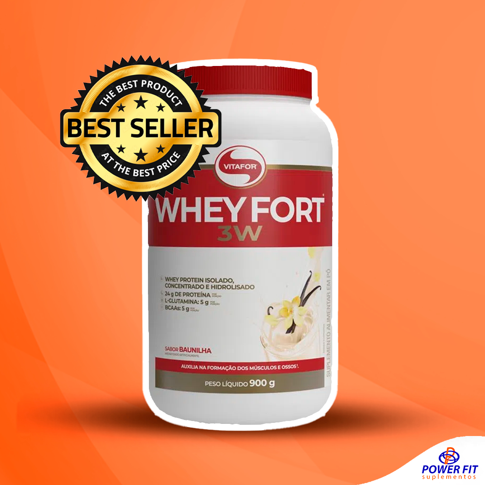 Whey Fort 3w Pote 900g 24g Proteínas – Vitafor