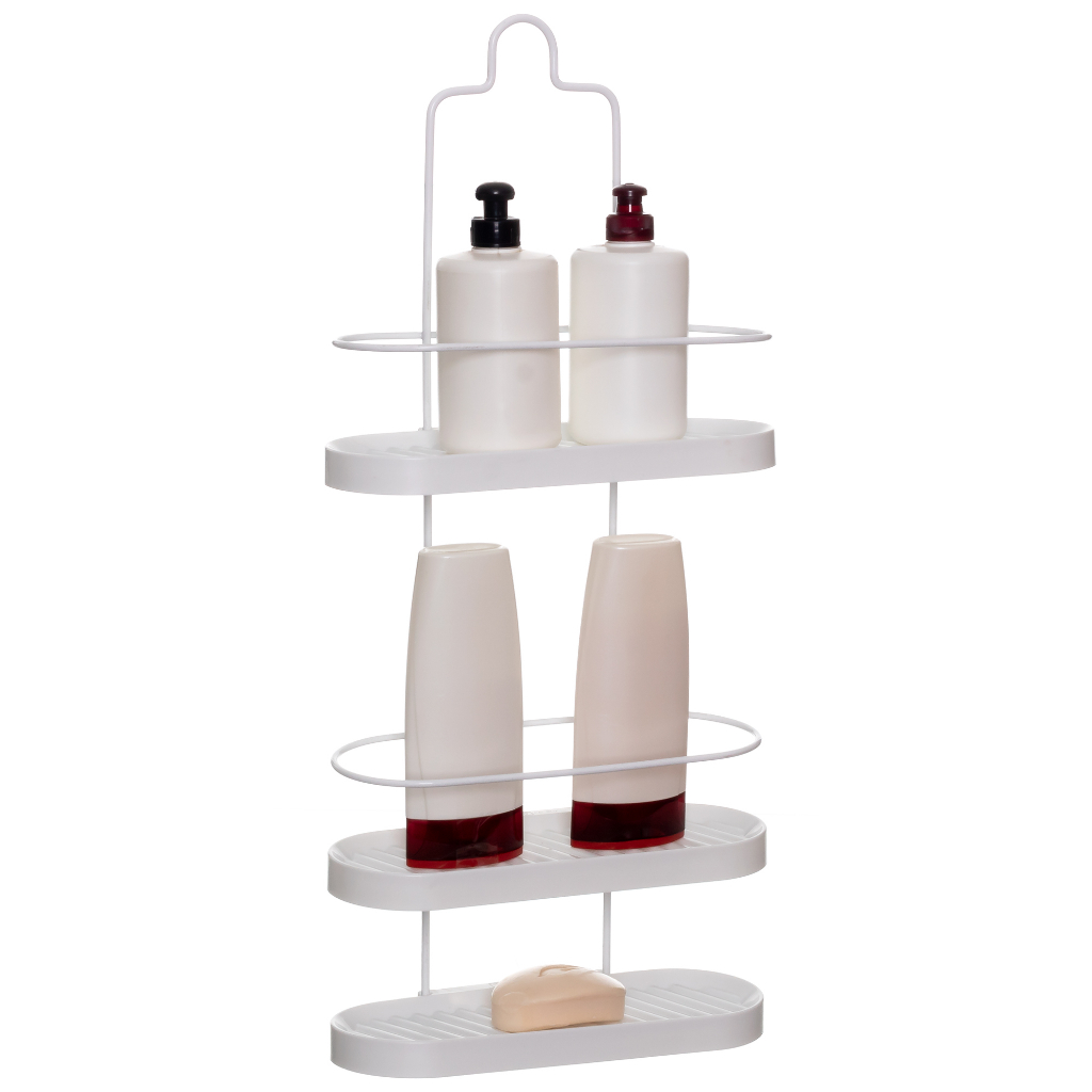 Porta Shampoo Triplo Wave Para Banheiro Metaltru