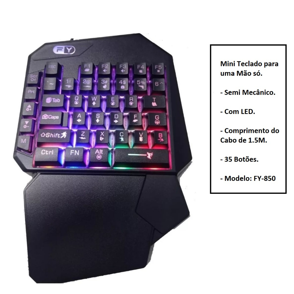 Teclado Gamer RGB Barato Colorido Freefire Fortnite Roblox Pubg GTA RP  Fivem Evolut Ranger