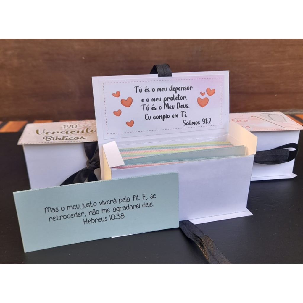 10 unid. Caixa de promessas/120 versículos bíblicos | Shopee Brasil