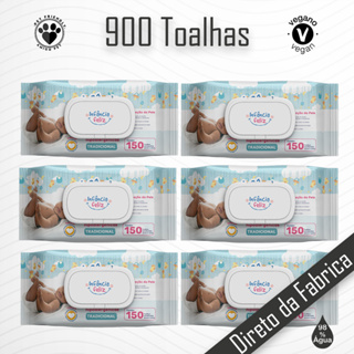 06 PACOTES Lenços Umedecidos Infancia Feliz Vegana 150 folhas - Produto 100% Vegano