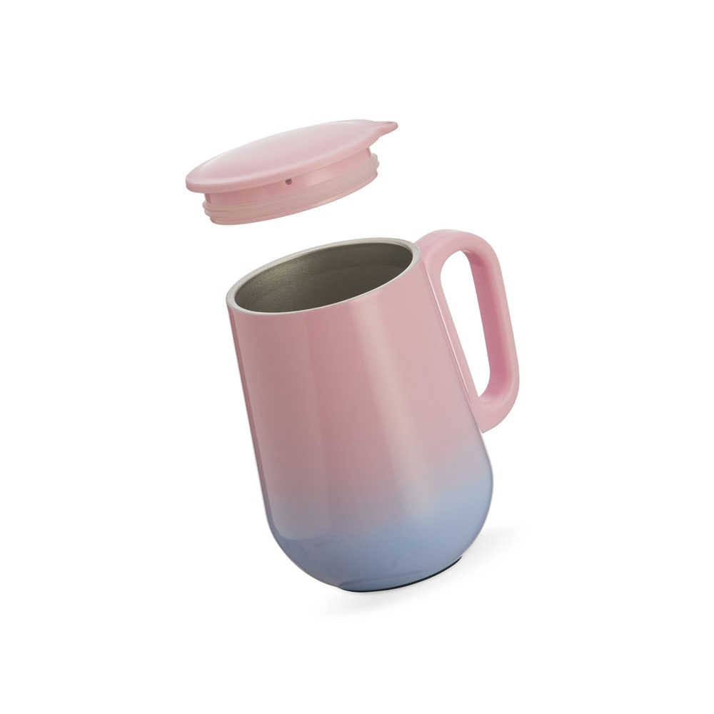 Copo Térmico Inox Stan Com Tampa Alça 250ml Parede Dupla Colorido Bicolor