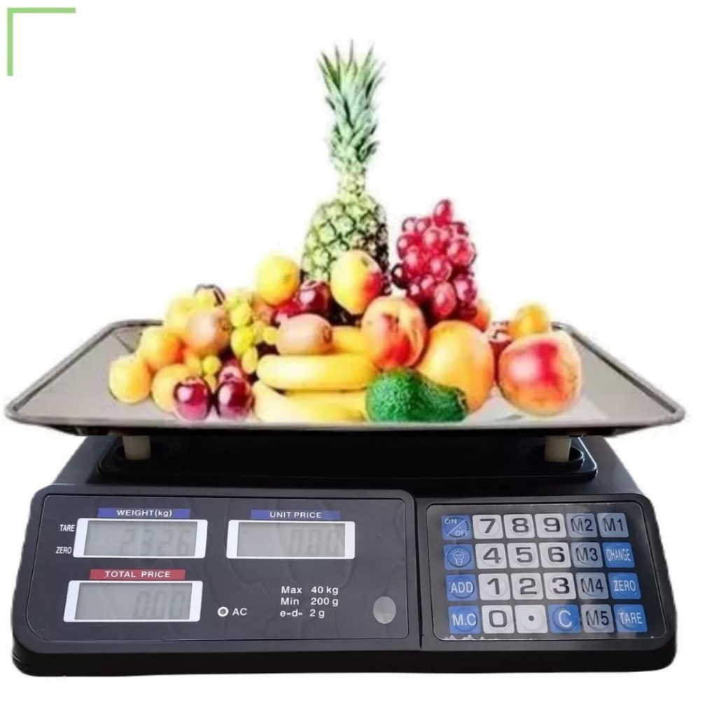 Balança Eletrônica Digital Comercio 40kg Bivolt Precisão Domestica com ...