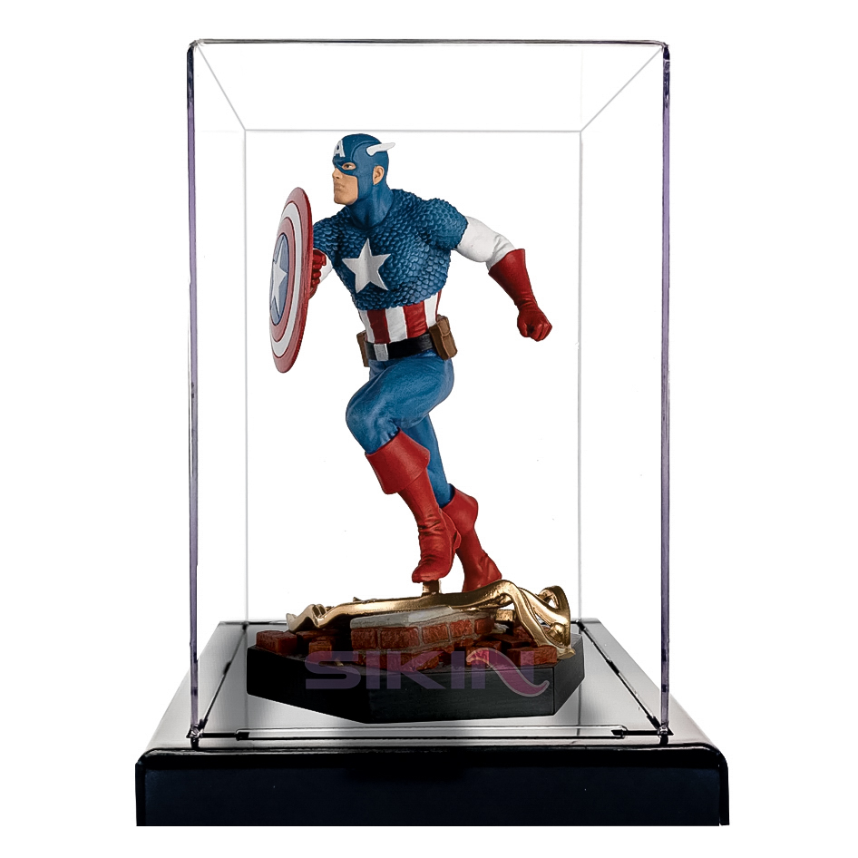 Cúpula 12x12x18cm Base Preta Redoma acrílico para proteger seus objetos