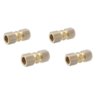 Kit União Emenda Porca Anilha Compressão Tubo 8mm C/ 4 Peças
