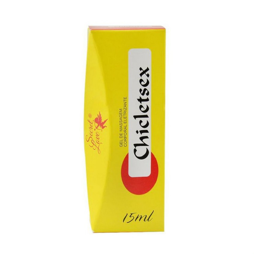 1 unidade Chicletsex Gel De Massagem Eletrizante sabor Tutti Frutti