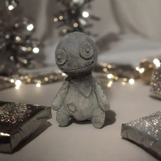 Adorno Boneco De Pano Decoração De Cimento Com Base Maleoga