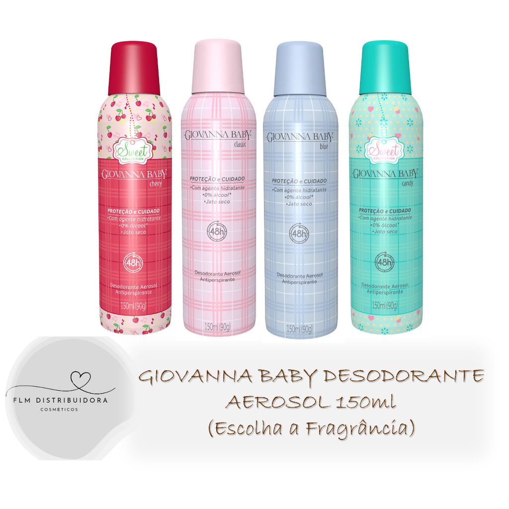 Giovanna Baby Desodorante Aerosol 150ml (Escolha a fragrância) | Shopee ...