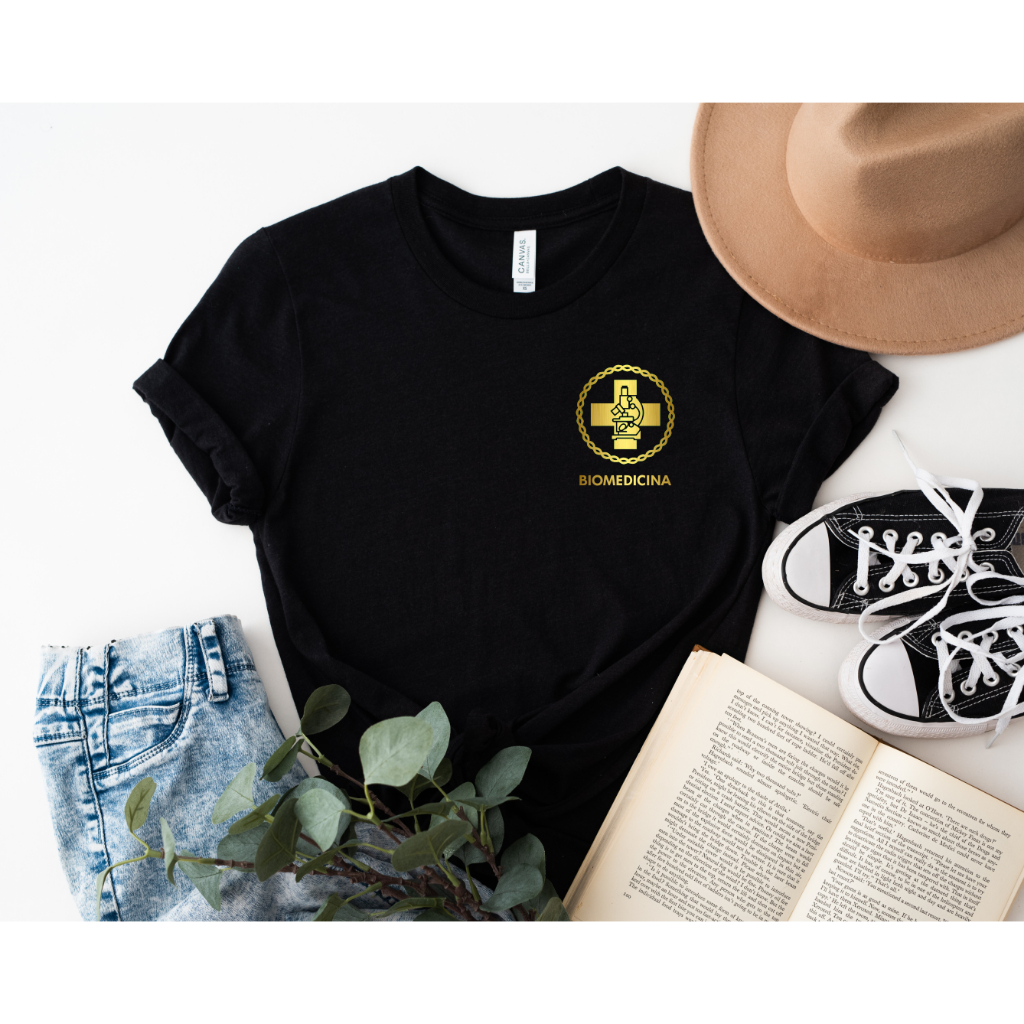 Blusa T-shirt Camiseta Biomedicina Preta