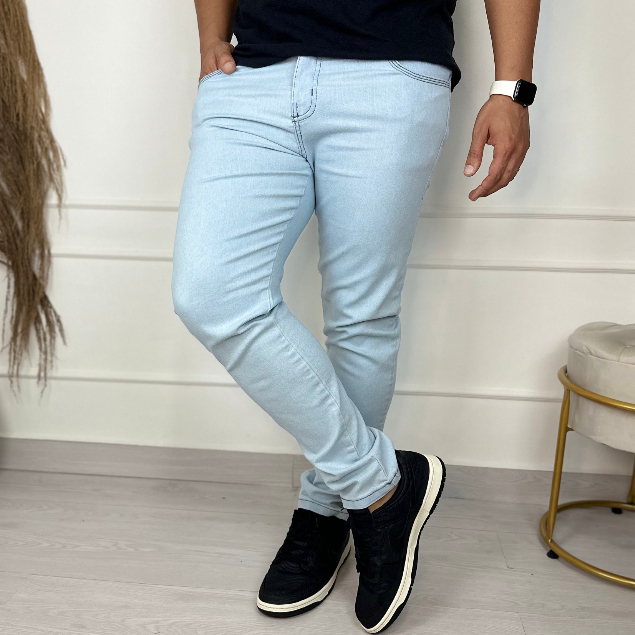 Calça Jeans Skinny Elastano Moda Masculino e Roupa Casual