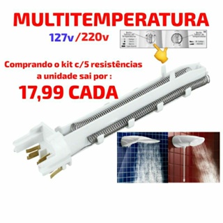 Resistência Lorenzetti Advanced Topjet Paralela 127v/220v - 5500W/7500W Multitemperaturas, Advanced, Advanced Turbo, Top Jet e Top jet Turbo