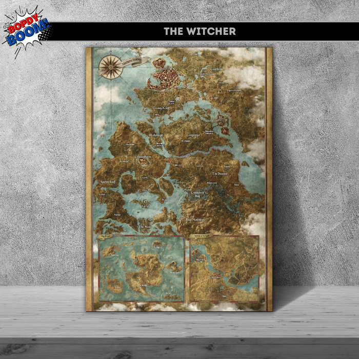 The Witcher Placa decorativa mdf quadro decoração parede presente Jogos / Games / Setup Gamer