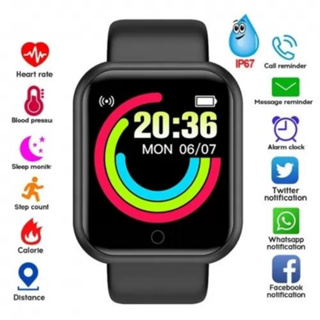 Relógio Masculino Preto Smart Bracelet Inteligentes D20s Super Estiloso