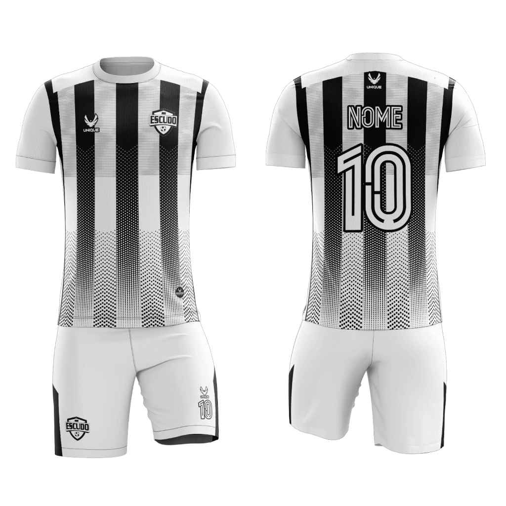 Kit Conjunto Camiseta e Calção Uniforme Futebol Dry Promoção Alta Qualidade Personalizado