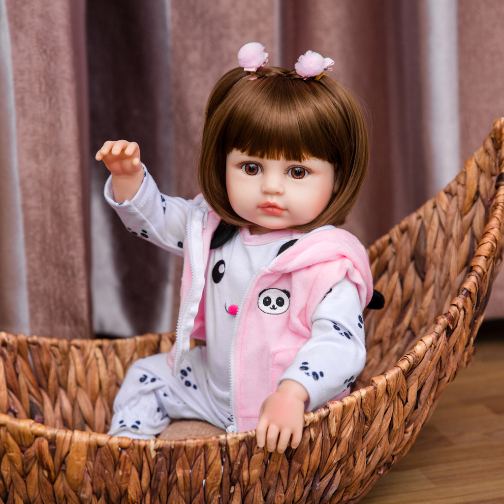 Brastoy Bebê Reborn Boneca Pintada Silicone Realistic Menina Porco Rosa  Original 48cm em Promoção na Americanas