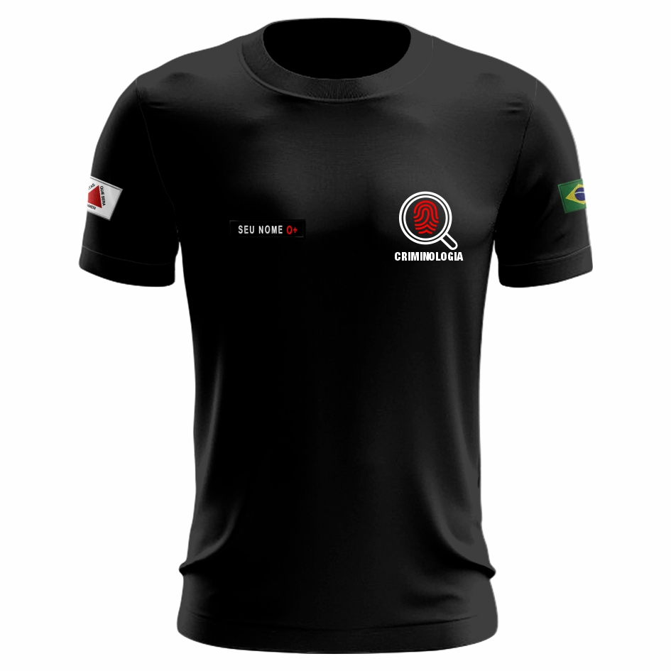 Camisa Criminologia - Com Bordados no Peito e Mangas + Nome Personalizado!