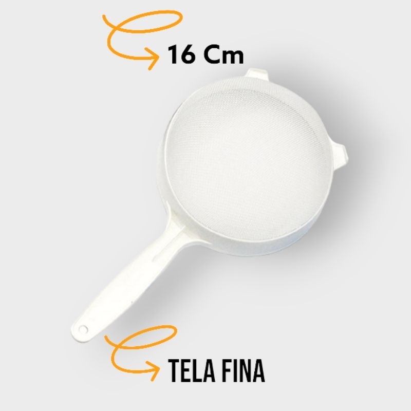 Peneira Coador Malha Poliester fina16cm Jolly