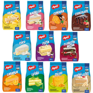 KIT COM 5 MISTURAS PARA BOLO APTI 400g