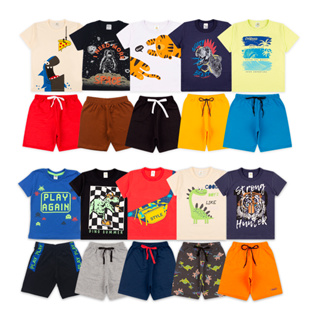Kit Sortido Conjunto Infantil Menino Com 3 Conjuntos