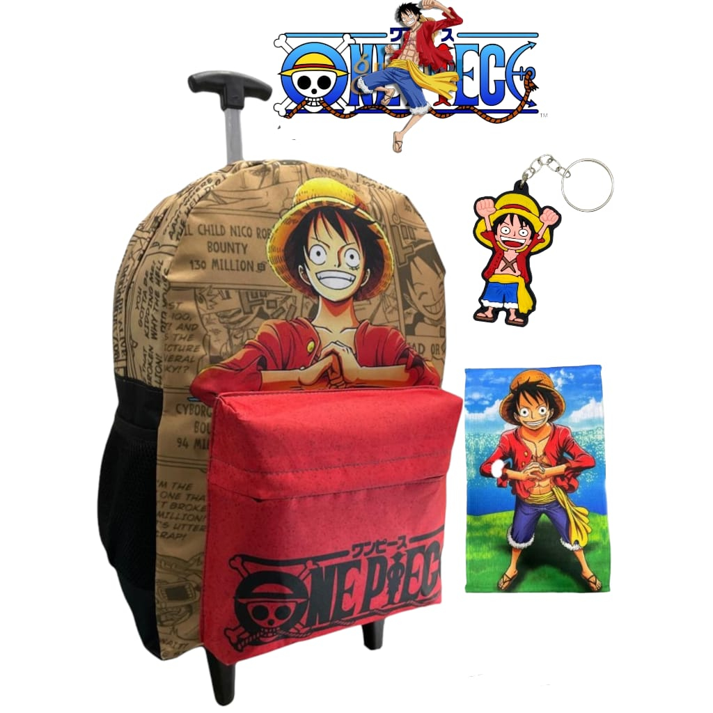 Mochila Luffy One Piece Infantil Escolar Original Clio 2023 - 7 Artes BrinQ  Fantasias