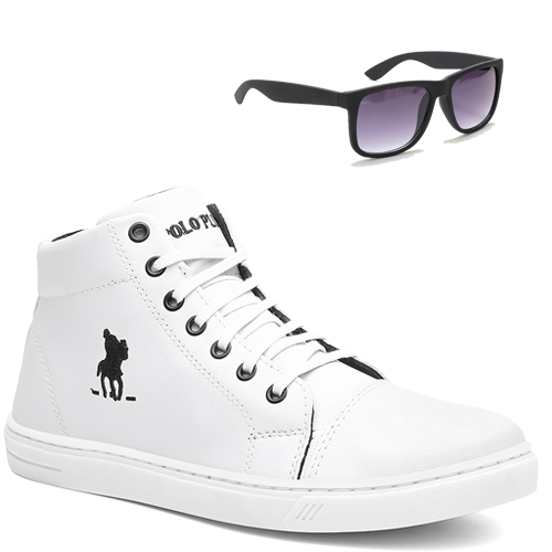 Tênis Cano Alto Masculino Polo Plus + Óculos