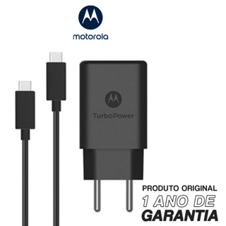 Carregador Portátil De Parede Motorola Turbo Power 27w - Cabo Usb-C Preto