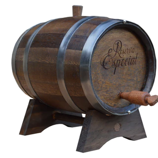 Barril Carvalho Europeu Corote Tonel Vinho Cachaça 3 litros Envelhecido