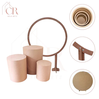 Trio de Cilindro Decoração Eventos + Painel Arco Decoração Mdf Decoração Garantida