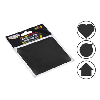 Bloco Smart Notes BRW Preto 70x70mm c/ 50 Fls