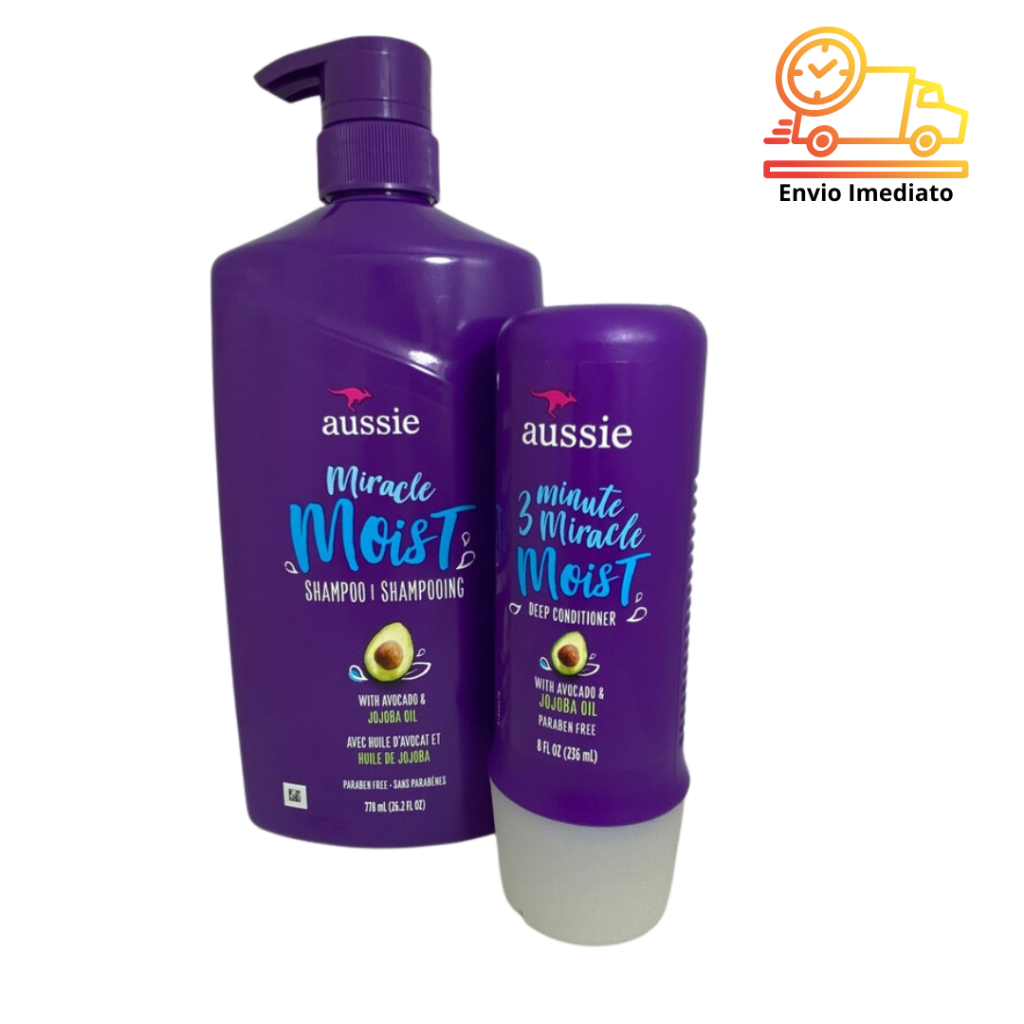 AZ moist lotion 300mlx2セット Kit Shampoo 778 ml + Mascara 236ml Aussie Moist Tratamento Capilar