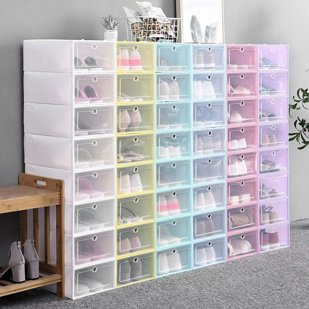 Caixa Sapateira Organizador Empalhável Sneaker Box De Calçados Objetos