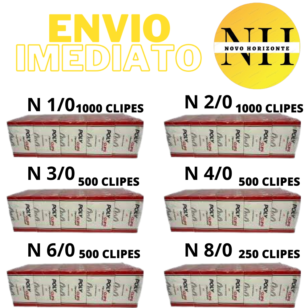 Clipes de papel Poly clips TAMANHOS Pacote com 10 Caixas Shopee Brasil